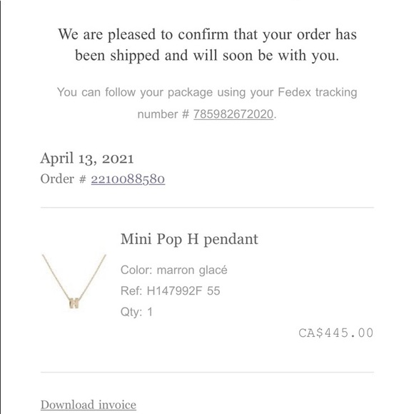 ***SOLD*** Hermes Mini pop H necklace - Picture 6 of 6